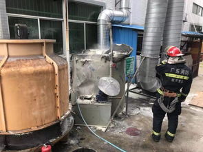 谢岗镇一电子厂环保设备起火,应急管理局分局迅速协调消防大队施救